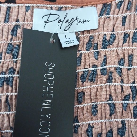 Polagram Animal Print Midi Dress Size Large - Picture 7 of 10